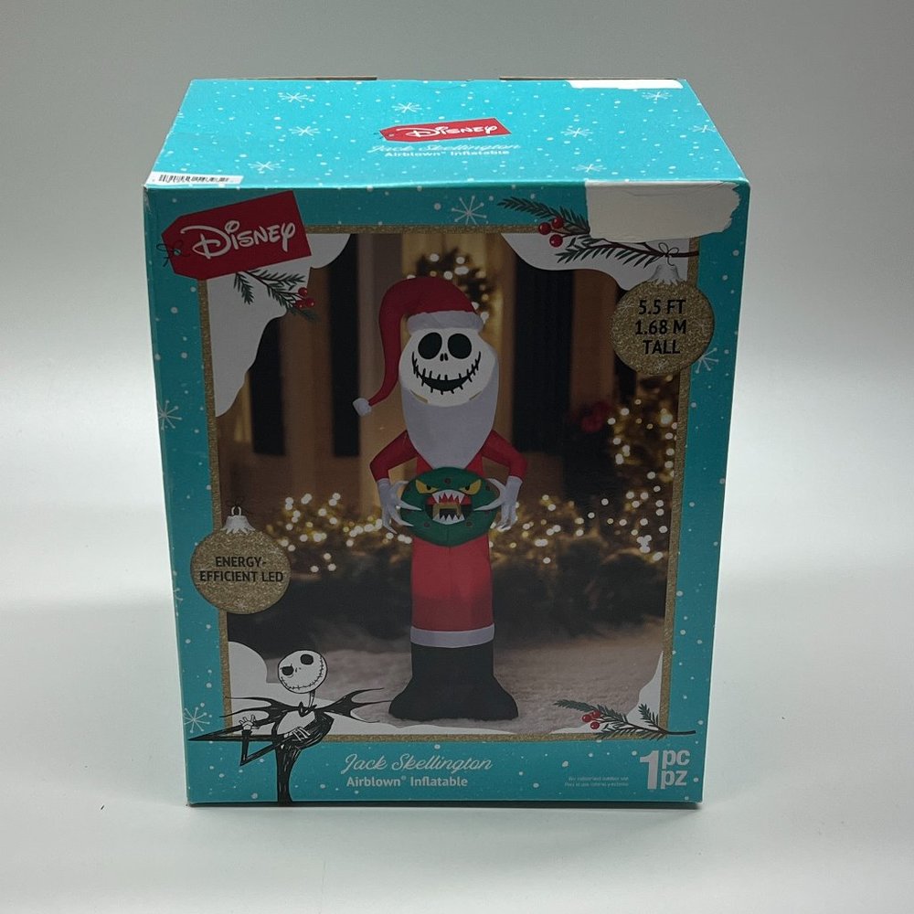 Gemmy Airblown Inflatable Jack Nightmare Before Christmas Light Up 5.5 Feet Tall